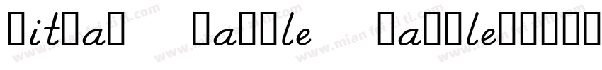 Mitram   Sample   Sample字体转换